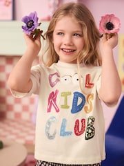 Eleanor Bowmer Kids Pink Cool Club 100% Cotton T-Shirt - Image 1 of 8