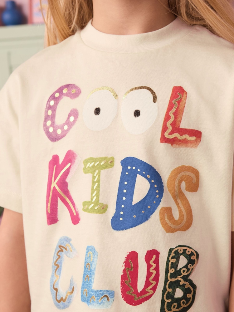 Eleanor Bowmer Kids Pink Cool Club 100% Cotton T-Shirt - Image 4 of 8