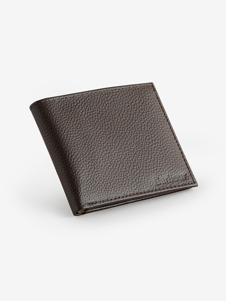 Barbour® Dark Brown Amble Leather Billfold Wallet - Image 2 of 5