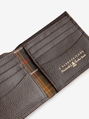 Barbour® Dark Brown Amble Leather Billfold Wallet - Image 4 of 5