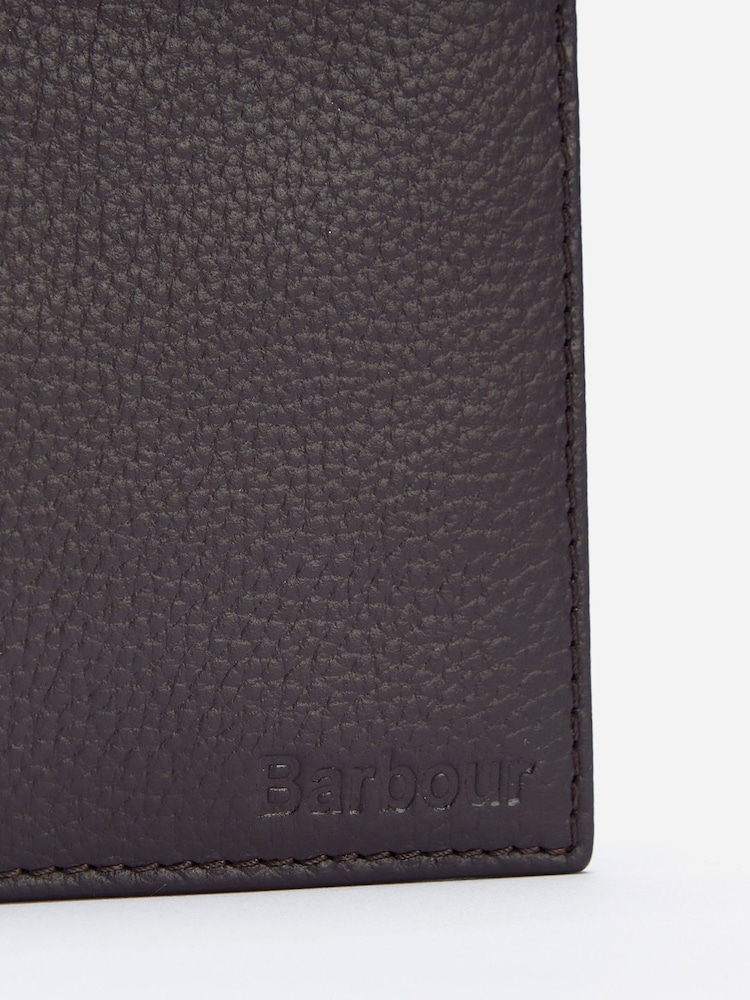 Barbour® Dark Brown Amble Leather Billfold Wallet - Image 5 of 5