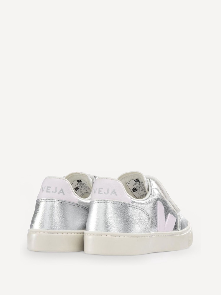 Veja Small Silver V-12 Trainers - Image 2 of 3