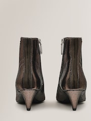 Radley London Metallic Silver Point Street Cone Heeled Booties - Image 3 of 4