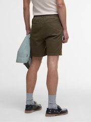 Barbour® Green Washed Oxford Relaxed 100% Cotton Shorts - Image 2 of 5