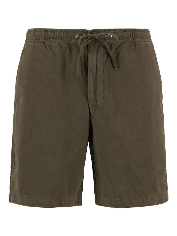 Barbour® Green Washed Oxford Relaxed 100% Cotton Shorts - Image 5 of 5