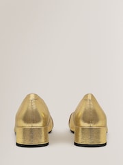 Radley Gold Linden Gardens Metallic Stirrup Court Shoes - Image 3 of 4