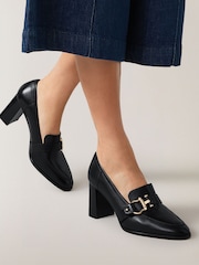Radley London Linden Mews Heeled Stirrup črna mokasini - Slika 1 iz 4