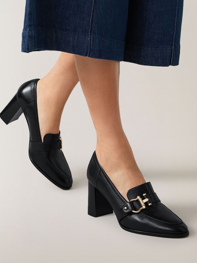 Radley London Linden Mews Heeled Stirrup črna mokasini - Slika 1 iz 4