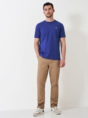 Crew Clothing Company Blue Classic Crew Neck 100% Cotton T-Shirt - Image 3 of 5