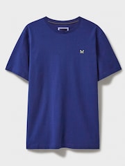 Crew Clothing Company Blue Classic Crew Neck 100% Cotton T-Shirt - Image 5 of 5