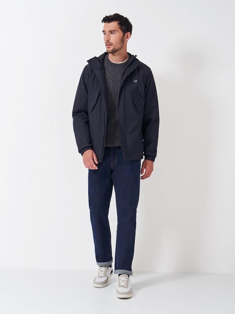 Crew Clothing Blue Salisbury Waterproof Jacket - Image 1 of 5