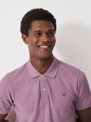 Crew Clothing Pink 100% Cotton Pique Polo Shirt - Image 4 of 5