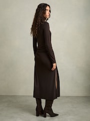 Reiss Nile Gerüschtes Midi-Kleid aus Wolljersey - Bild 7 von 8