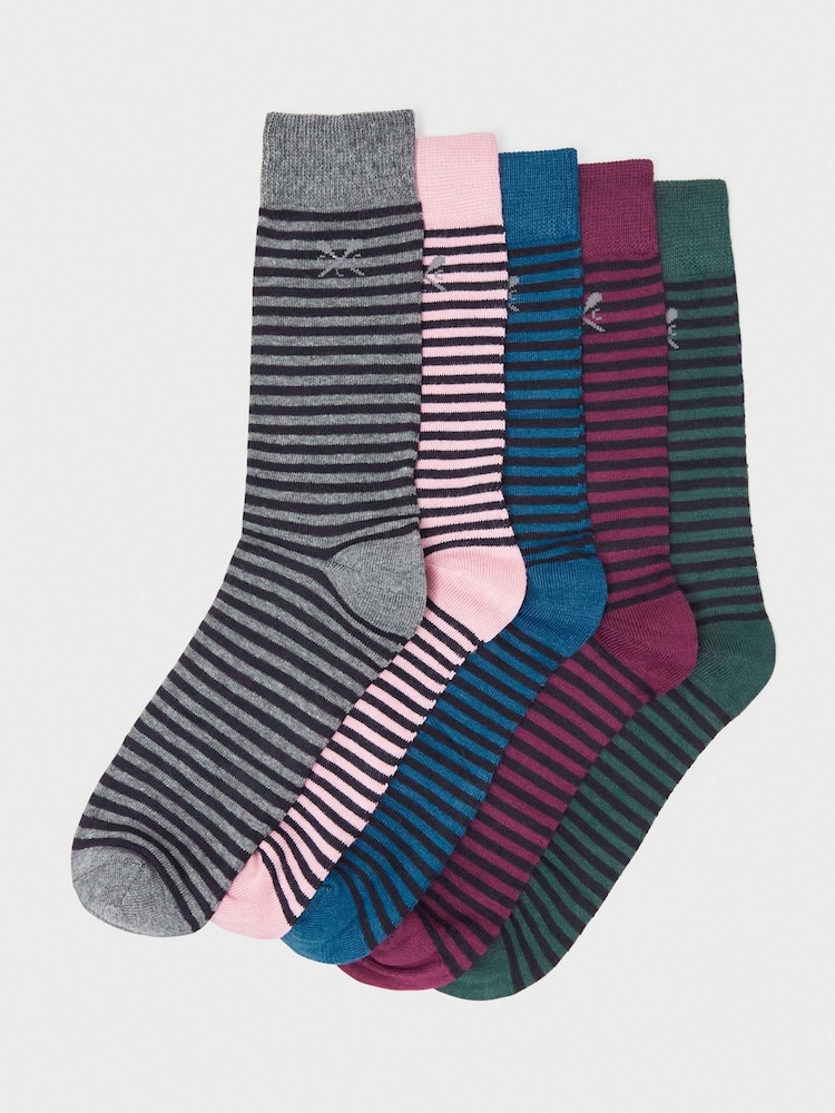 Crew Clothing Company Green Bamboo Socks Box 5 Pack - Image 1 of 2