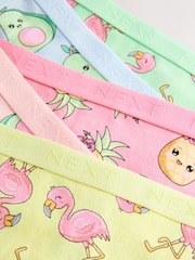 Aqua/Pink Hipsters Briefs 5 Pack (2-16yrs) - Image 8 of 9