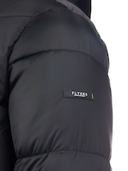 Flyers Mens Wide Baffle Puffer Black Jacket - Image 11 of 12