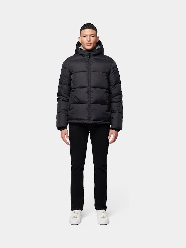 Flyers Mens Wide Baffle Puffer Black Jacket - Image 2 of 12