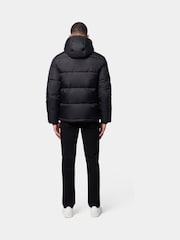 Flyers Mens Wide Baffle Puffer Black Jacket - Image 4 of 12