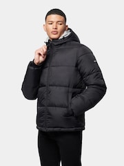 Flyers Mens Wide Baffle Puffer Black Jacket - Image 5 of 12