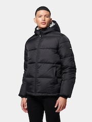 Flyers Mens Wide Baffle Puffer Black Jacket - Image 6 of 12