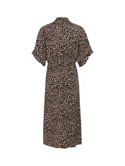 Soaked in Luxury SLNaya Short Sleeve Maxi Shirt Brown Dress - Image 6 of 6