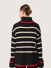 Soaked in Luxury Slmusling Rollneck Rib Knit Pullover Black Jumper - Image 2 of 6