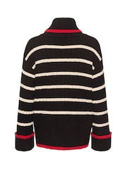 Soaked in Luxury Slmusling Rollneck Rib Knit Pullover Black Jumper - Image 6 of 6