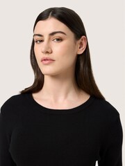 Soaked in Luxury Slim Fit SLSina Round Neck Pullover Black Top - Image 3 of 6