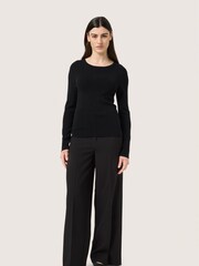 Soaked in Luxury Slim Fit SLSina Round Neck Pullover Black Top - Image 4 of 6