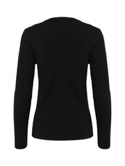 Soaked in Luxury Slim Fit SLSina Round Neck Pullover Black Top - Image 6 of 6