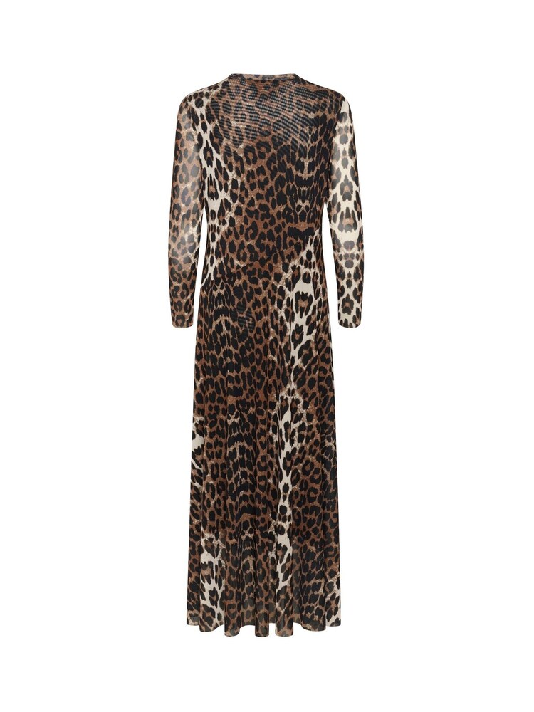Soaked in Luxury SLVarine Leopard Print Long Sleeves Jersey Maxi Brown Dress - Image 6 of 6 Soaked in Luxury SLVarine Leopard Print Long Sleeves Jersey Maxi Brown Dress - Image 6 of 6