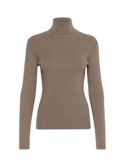 Soaked in Luxury Slim Fit SLSina Rollneck Pullover Brown Jumper - Image 5 of 6