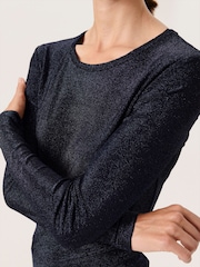 Soaked in Luxury Gold SLSkylara Glitter Long Sleeve T-Shirt - Image 4 of 6