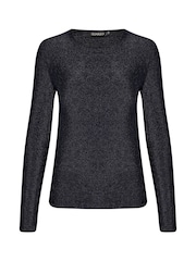 Soaked in Luxury Gold SLSkylara Glitter Long Sleeve T-Shirt - Image 5 of 6