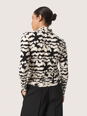 Soaked in Luxury Slhanadi Printed Rollneck Black T-Shirt - Image 2 of 6