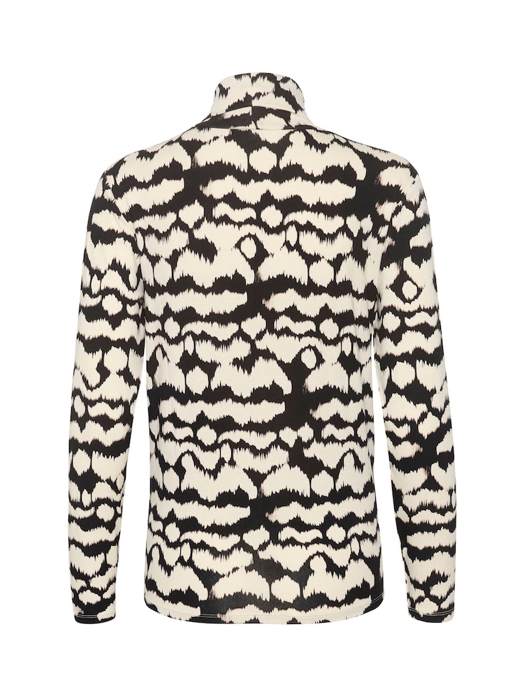Soaked in Luxury Slhanadi Printed Rollneck Black T-Shirt - Image 6 of 6