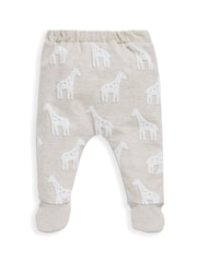 Mamas & Papas Giraffe Textured 2 Piece Outfit Brown Set - Image 6 of 6