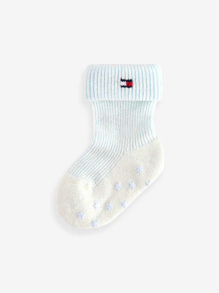 Tommy Hilfiger Baby Blue Socks 2 Pack - Image 2 of 3 Tommy Hilfiger Baby Blue Socks 2 Pack - Image 2 of 3