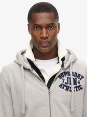 Superdry Grey Vintage Athletic Zip Hoodie - Image 2 of 2