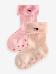 Tommy Hilfiger Baby Pink Socks 2 Pack - Image 1 of 3