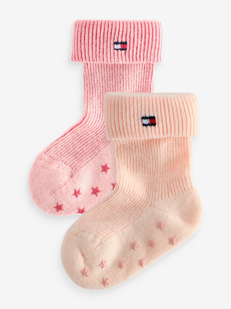 Tommy Hilfiger Baby Pink Socks 2 Pack - Image 1 of 3