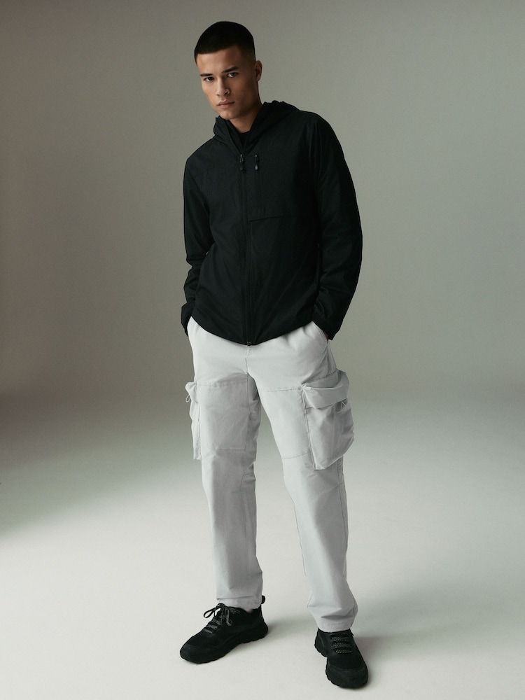 Light Grey Shower Resistant Stretch Tech Cargo Trousers - Image 2 of 10