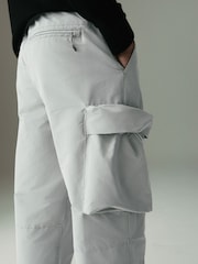 Light Grey Shower Resistant Stretch Tech Cargo Trousers - Image 5 of 10