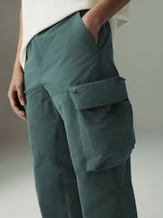 Teal Blue Shower Resistant Stretch Tech Cargo Trousers - Image 4 of 9