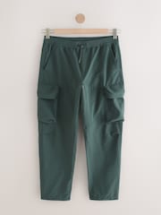 Teal Blue Shower Resistant Stretch Tech Cargo Trousers - Image 5 of 9