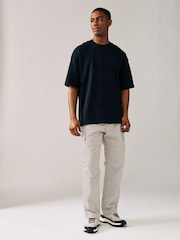 Light Stone Relaxed Fit Cotton Stretch Cargo Trousers - Image 3 of 10