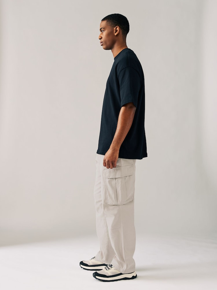 Pierre légère - Coupe ample - Pantalon cargo stretch en coton - Image 4 of 10