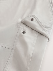 Light Stone Relaxed Fit Cotton Stretch Cargo Trousers - Image 8 of 10