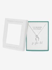Simply Silver Silver Tone 925 Cubic Zirconia Horseshoe Pendant - Image 1 of 4