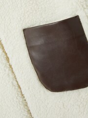 Reiss Ecru Lincoln Fleece Zip-Through Jacket - Image 6 of 7